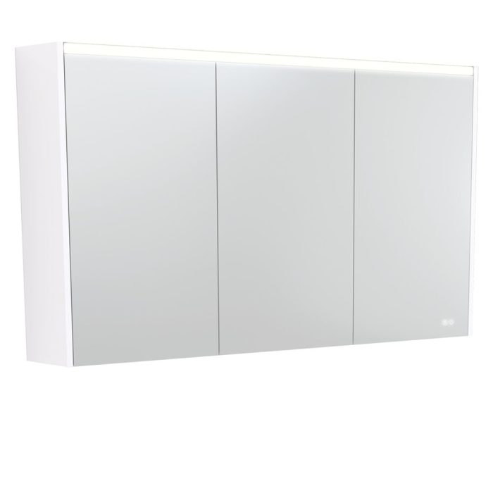 fienza 1200 LED Mirror Cabinet with Gloss White Side Panels