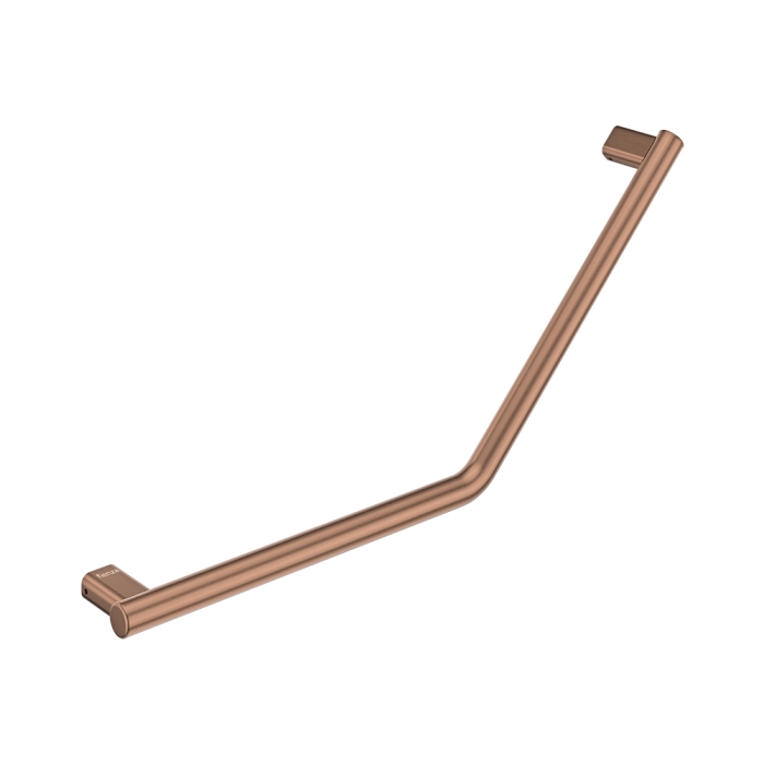 fienza 135° Care Slimline Ambulant Care Reversible Left/Right Hand Rail Brushed Copper