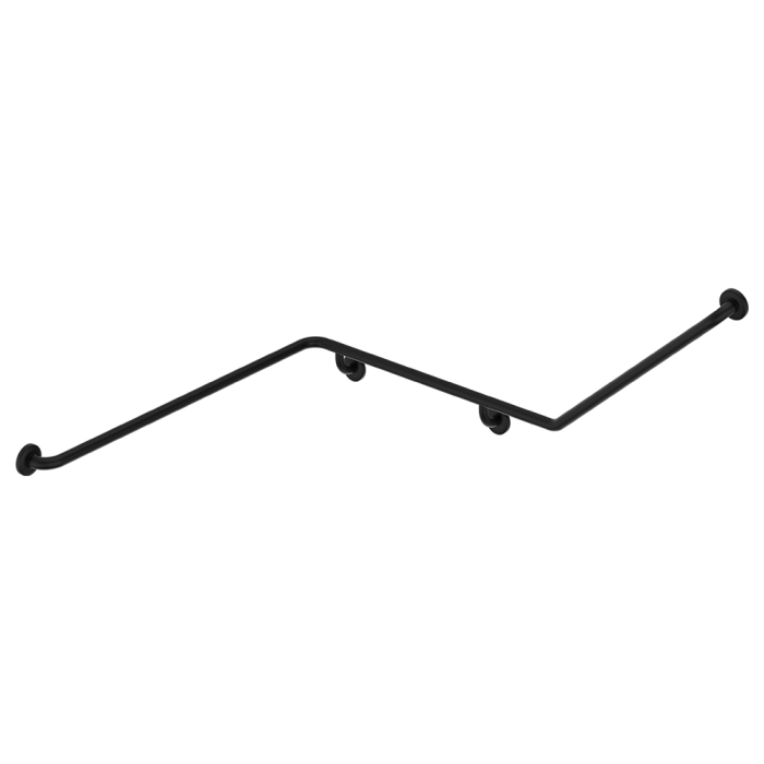 fienza 140° Accessible Left-Hand Grab Rail Matte Black