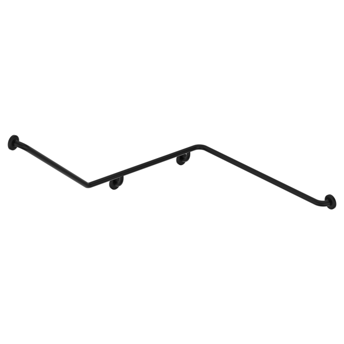 fienza 140° Accessible Right-Hand Grab Rail Matte Black