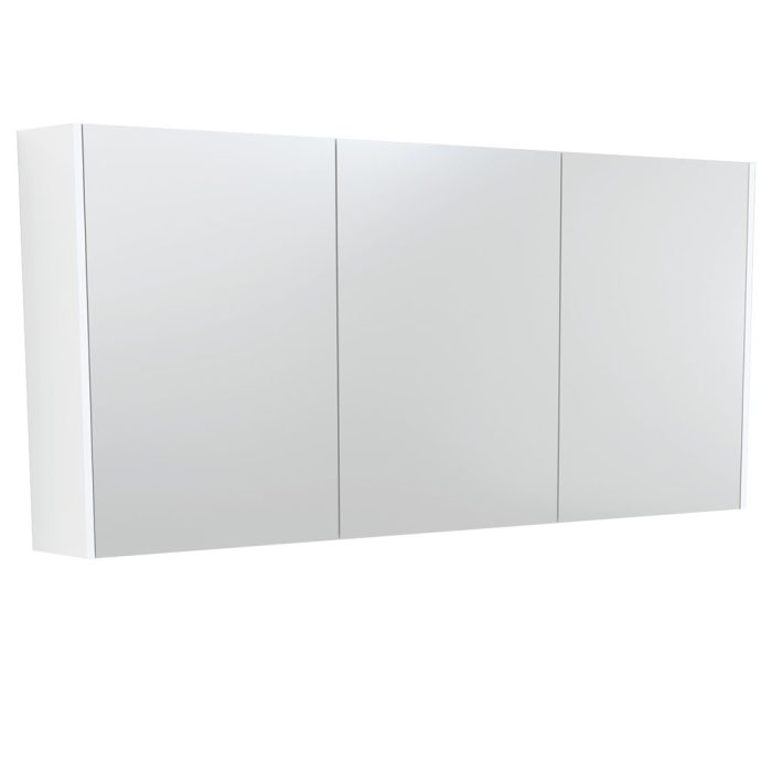 fienza 1500 Mirror Cabinet with Satin White Side Panels