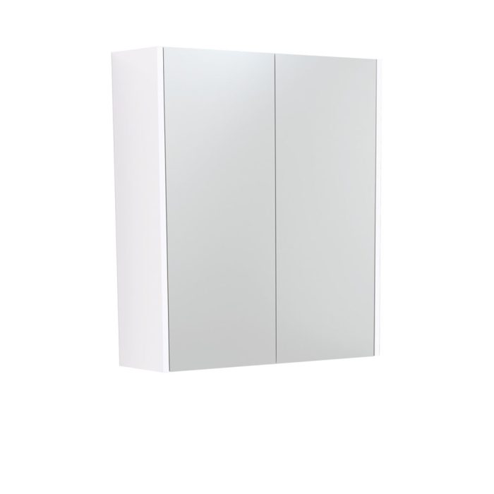 fienza 600 Mirror Cabinet with Gloss White Side Panels