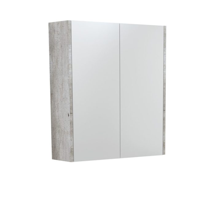 fienza 600 Mirror Cabinet with Industrial Side Panels