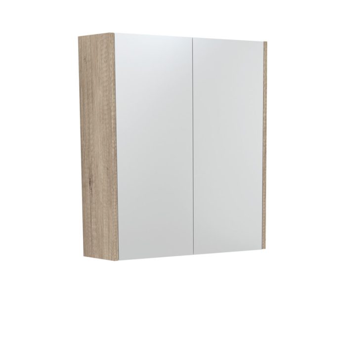 fienza 600 Mirror Cabinet with Scandi Oak Side Panels