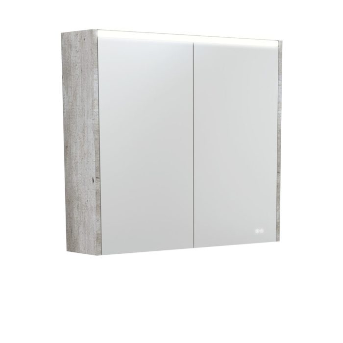 fienza 750 LED Mirror Cabinet with Industrial Side Panels