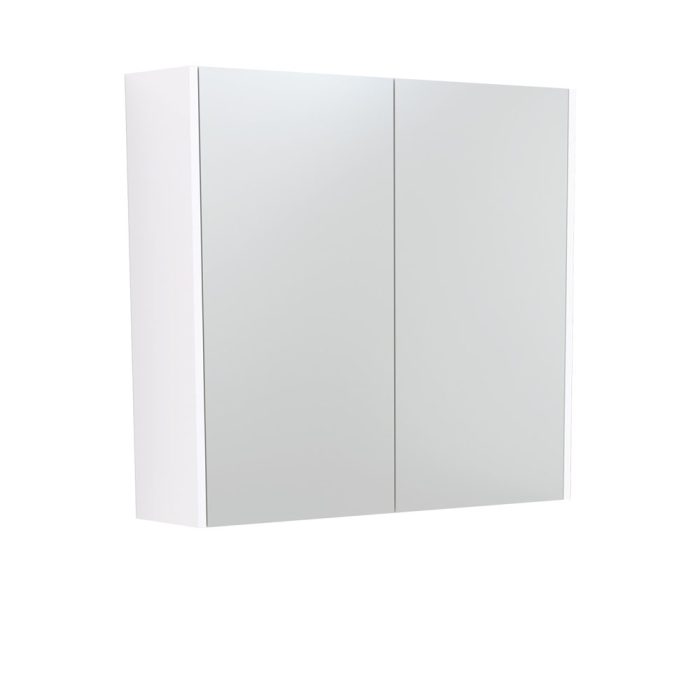 Fienza 750 Mirror Cabinet With Gloss White Side Panels