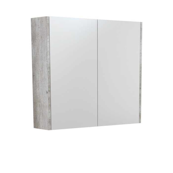 Fienza 750 Mirror Cabinet With Industrial Side Panels