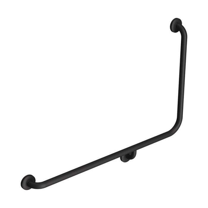 fienza 90° Accessible Care Left-Hand Grab Rail Matte Black