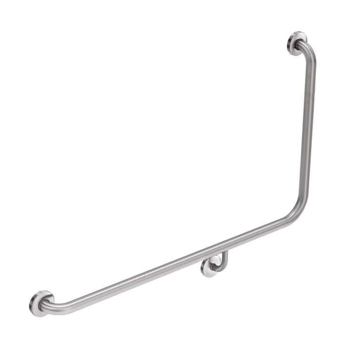 fienza 90° Accessible Care Left-Hand Grab Rail Stainless Steel