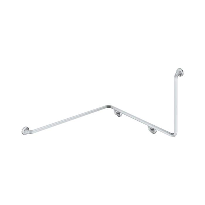 fienza 90° Accessible Left-Hand Wrap Around Grab Rail Stainless Steel