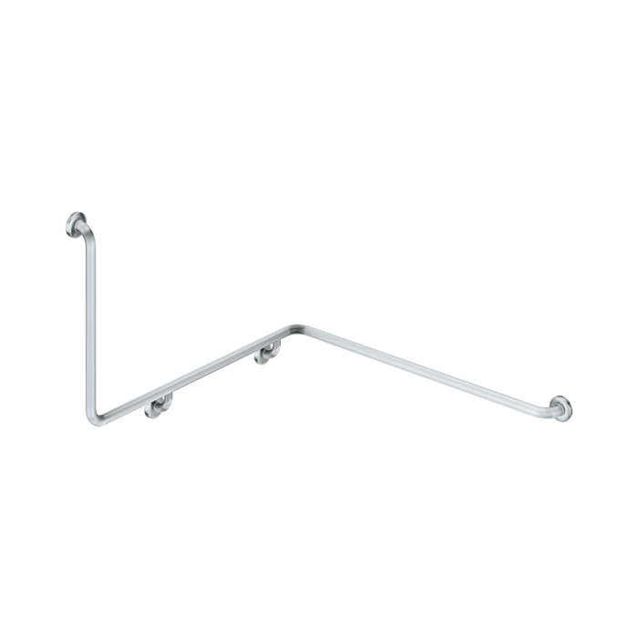 fienza 90° Accessible Right-Hand Wrap Around Grab Rail Stainless Steel