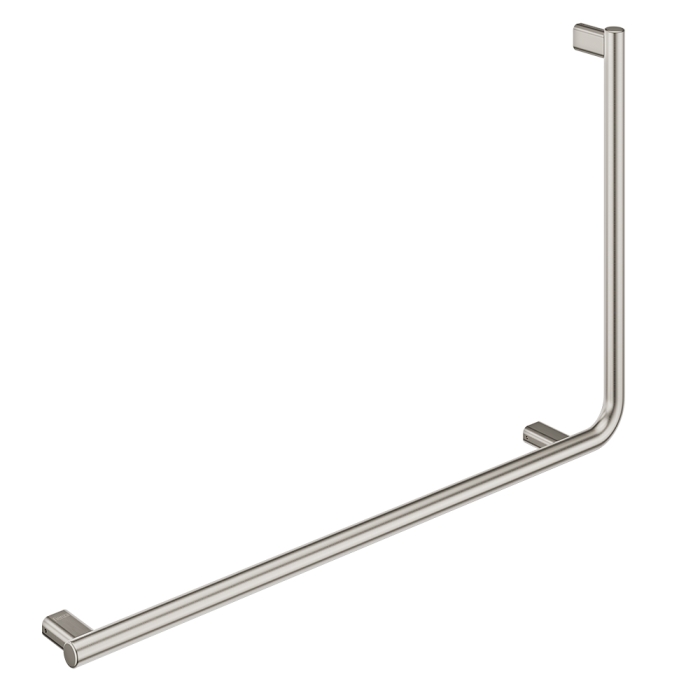 fienza 90° Care Slimline Left-Hand Grab Rail Brushed Nickel