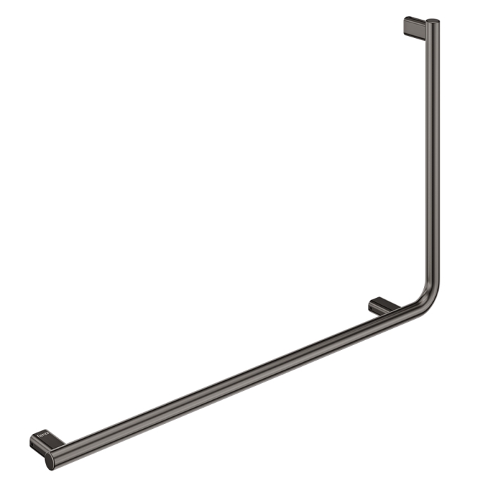 fienza 90° Care Slimline Left-Hand Grab Rail Gun Metal