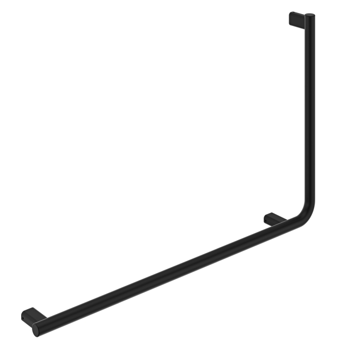 fienza 90° Care Slimline Left-Hand Grab Rail Matte Black