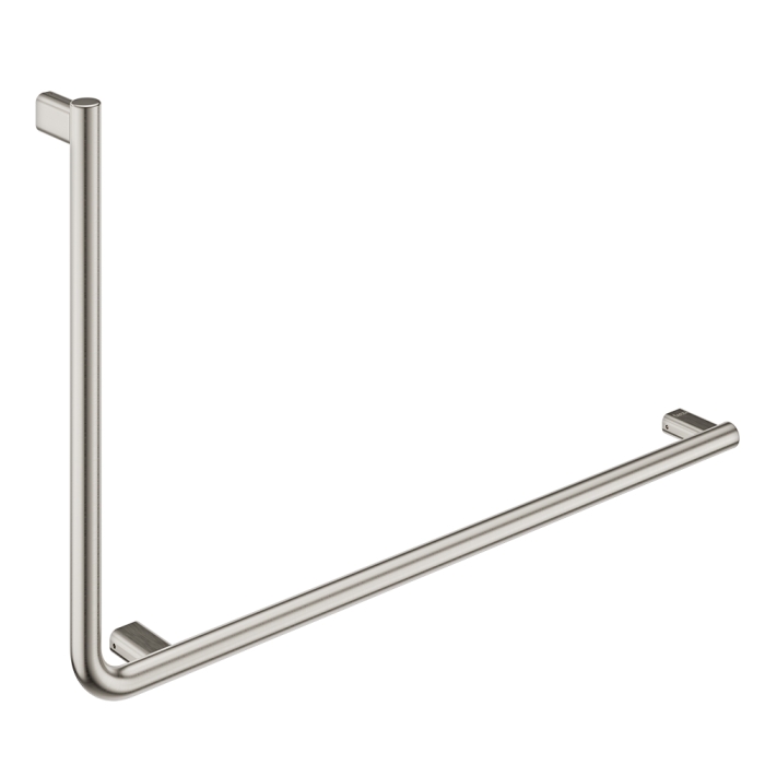 fienza 90° Care Slimline Right-Hand Grab Rail Brushed Nickel