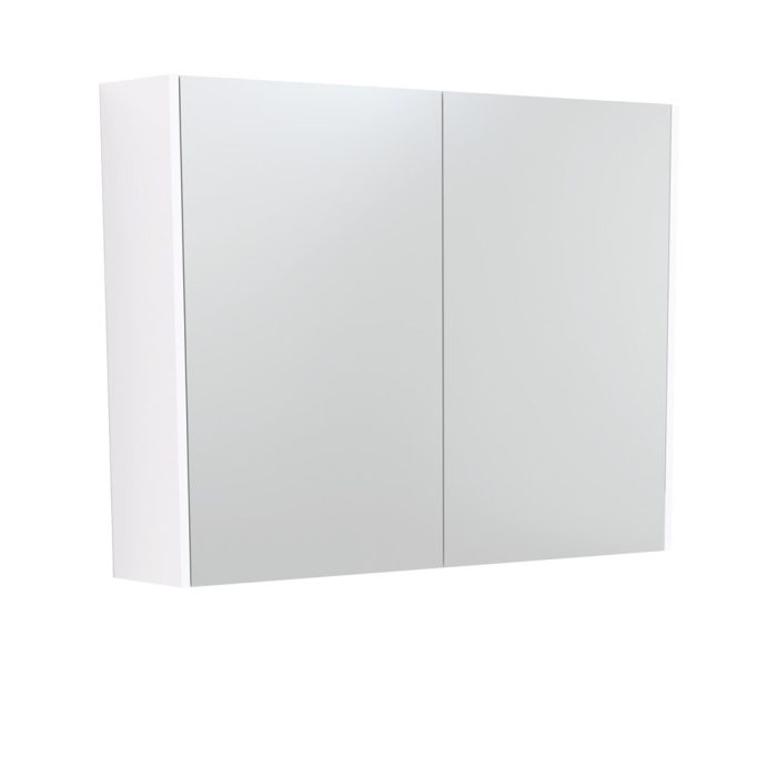 fienza 900 Mirror Cabinet with Gloss White Side Panels