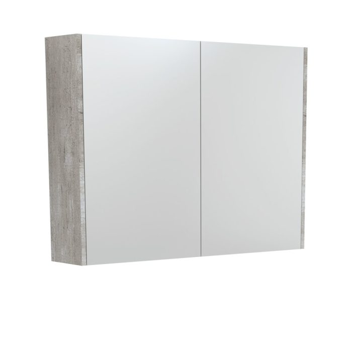 fienza 900 Mirror Cabinet with Industrial Side Panels