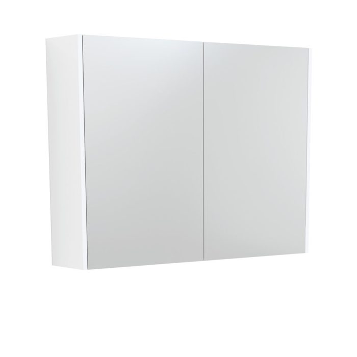 fienza 900 Mirror Cabinet with Satin White Side Panels