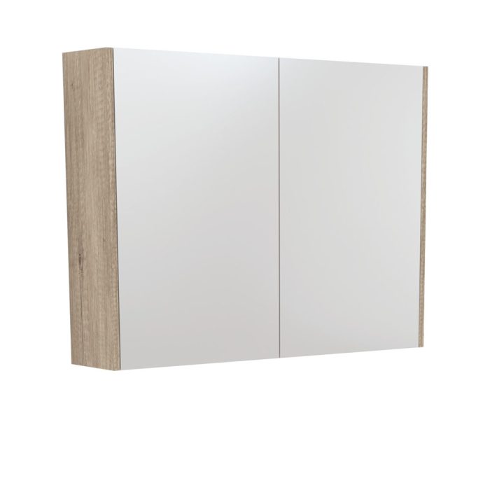 fienza 900 Mirror Cabinet with Scandi Oak Side Panels