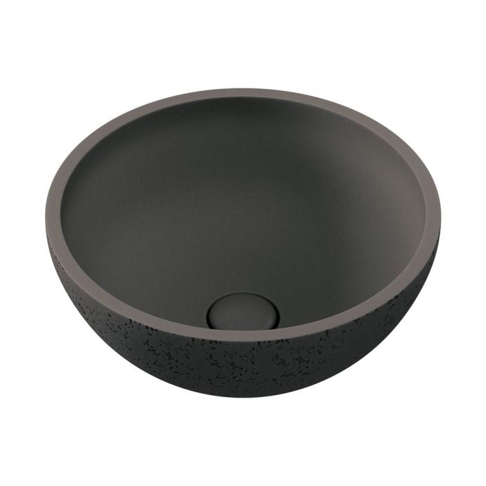 fienza Alba Round Concrete Above Counter Basin Warm Grey