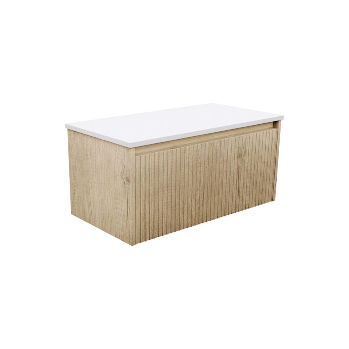 Fienza Alina Fluted Scandi Oak 900 Wall-Hung Cabinet