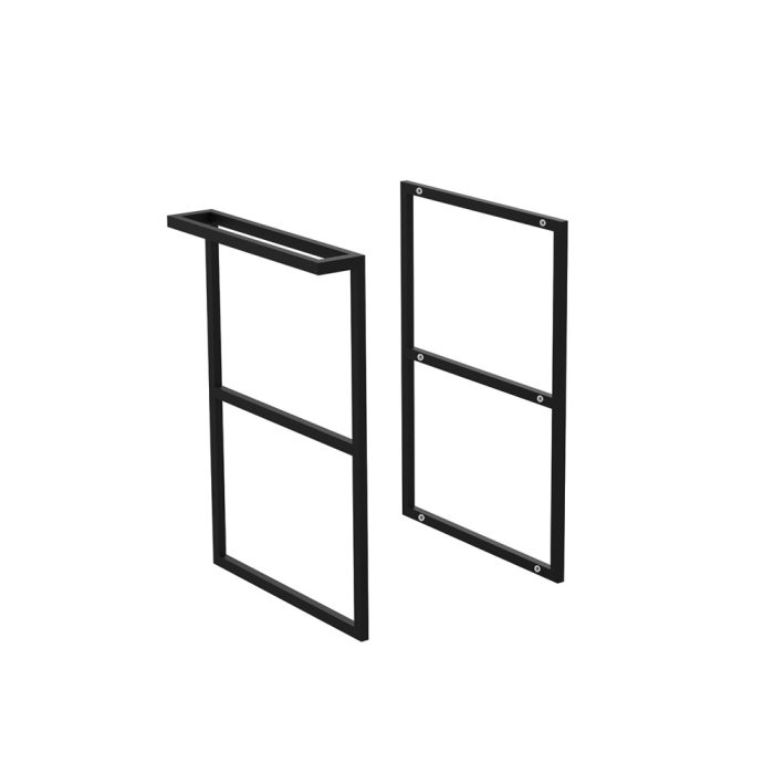 fienza Amato Matte Black Single Towel Rail Frame Side Panel Kit