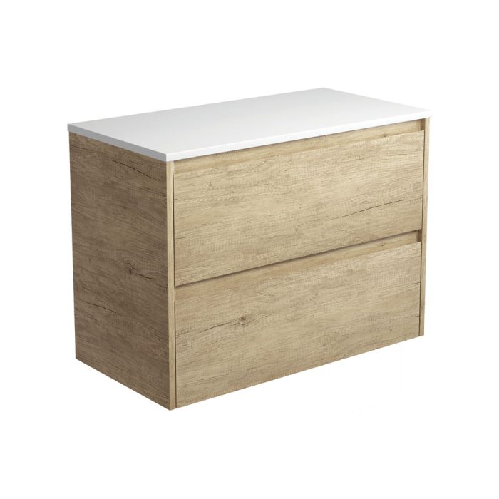fienza Amato Scandi Oak 900 Wall-Hung Cabinet Scandi Oak Panels