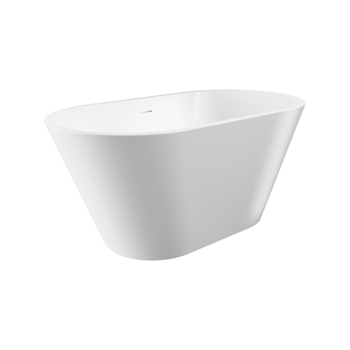 fienza Austin Freestanding Acrylic Bath with Overflow 1300mm