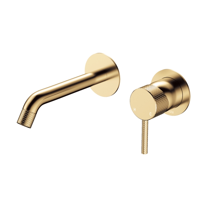fienza Axle Wall Basin/Bath Mixer Set Round Plates 160mm Outlet Urban Brass fienza Axle Wall Basin/Bath Mixer Set Round Plates 160mm Outlet Urban Brass