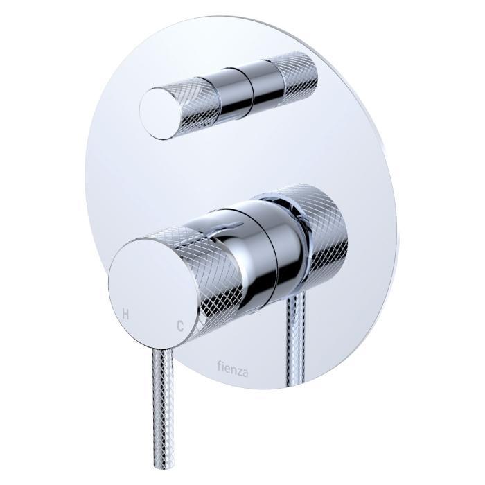 fienza Axle Wall Diverter Mixer Large Round Plate Chrome fienza Axle Wall Diverter Mixer Large Round Plate Chrome