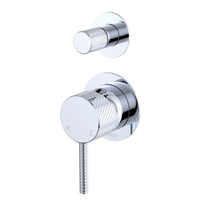fienza Axle Wall Diverter Mixer Small Round Plates Chrome fienza Axle Wall Diverter Mixer Small Round Plates Chrome