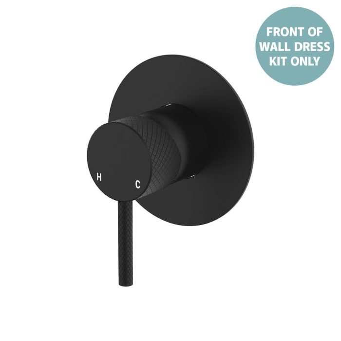 fienza Axle Wall Mixer Dress Kit Large Round Plate Matte Black