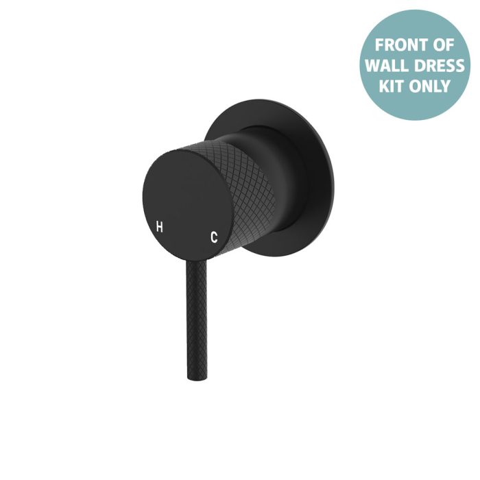 fienza Axle Wall Mixer Dress Kit Small Round Plate Matte Black