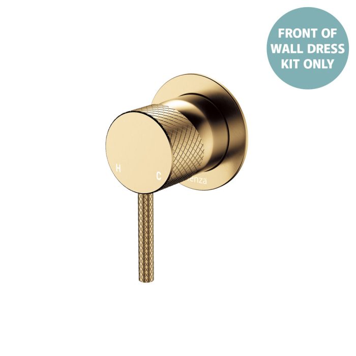 fienza Axle Wall Mixer Dress Kit Small Round Plate Urban Brass