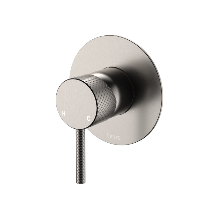fienza Axle Wall Mixer Large Round Plate Brushed Nickel fienza Axle Wall Mixer Large Round Plate Brushed Nickel
