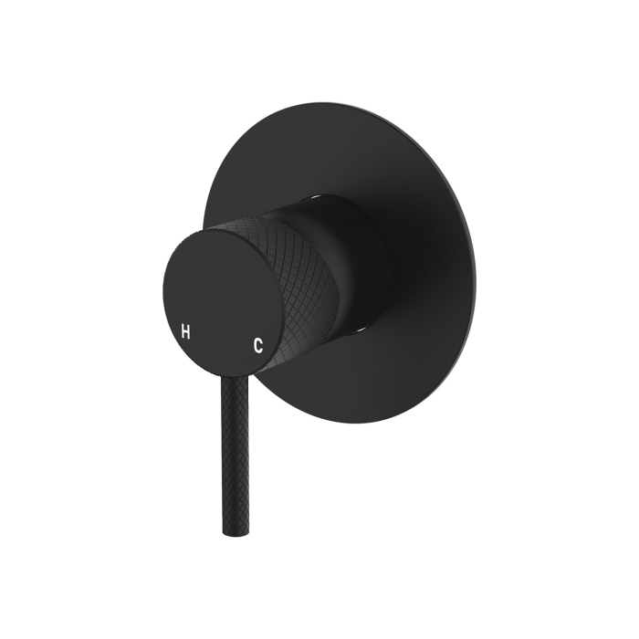 fienza Axle Wall Mixer Large Round Plate Matte Black fienza Axle Wall Mixer Large Round Plate Matte Black