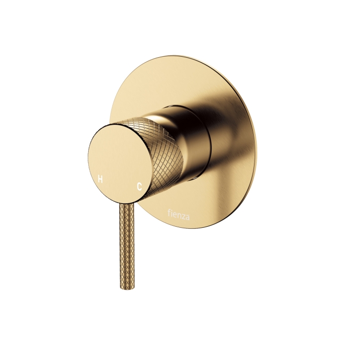 fienza Axle Wall Mixer Large Round Plate Urban Brass fienza Axle Wall Mixer Large Round Plate Urban Brass