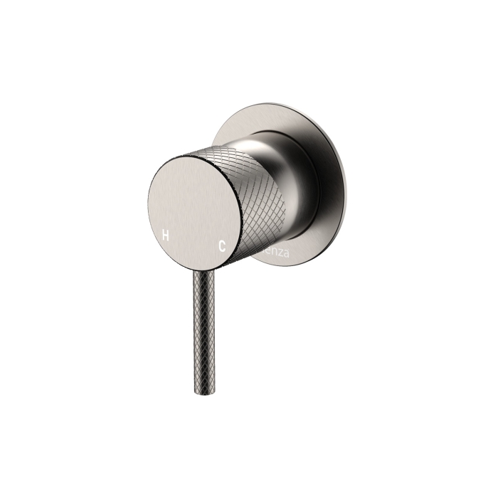 fienza Axle Wall Mixer Small Round Plate Brushed Nickel fienza Axle Wall Mixer Small Round Plate Brushed Nickel