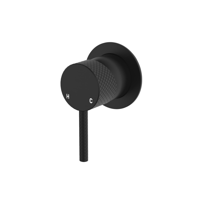 fienza Axle Wall Mixer Small Round Plate Matte Black fienza Axle Wall Mixer Small Round Plate Matte Black