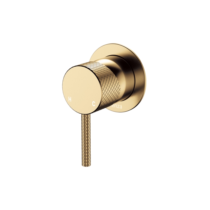 fienza Axle Wall Mixer Small Round Plate Urban Brass fienza Axle Wall Mixer Small Round Plate Urban Brass