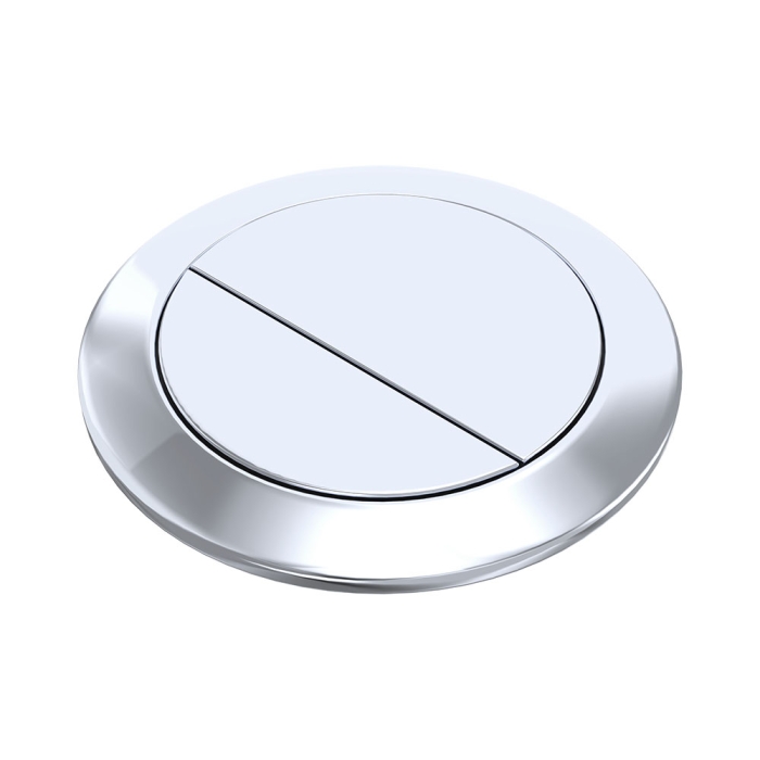 fienza Back to Wall Round Toilet Flush Buttons Chrome