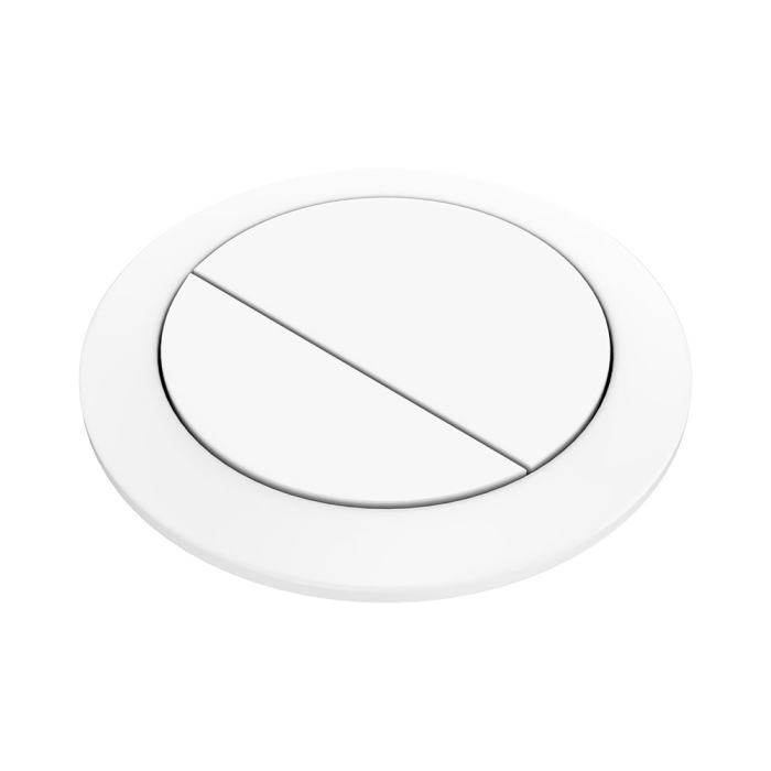 fienza Back to Wall Round Toilet Flush Buttons Gloss White