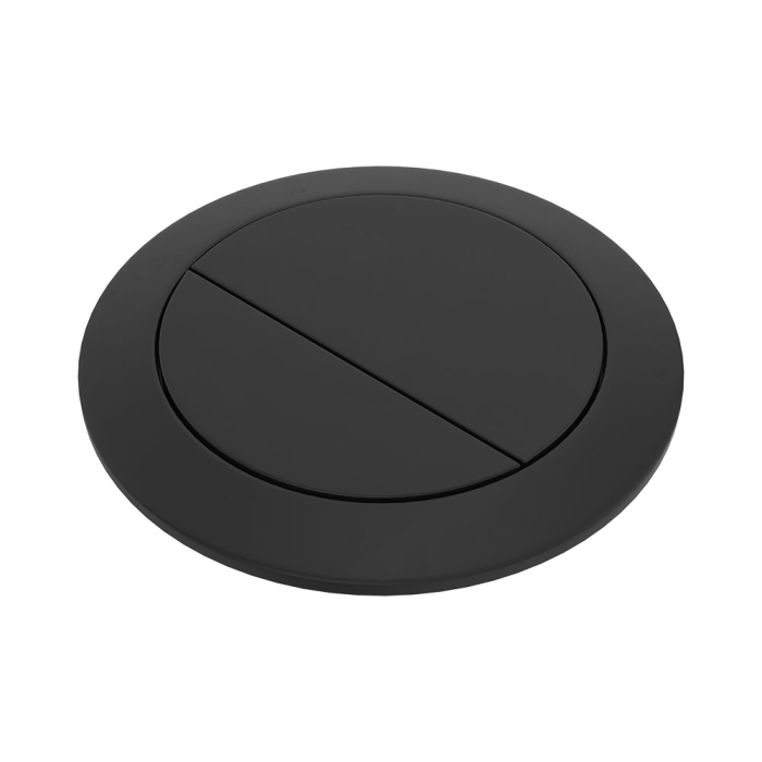 fienza Back to Wall Round Toilet Flush Buttons Matte Black