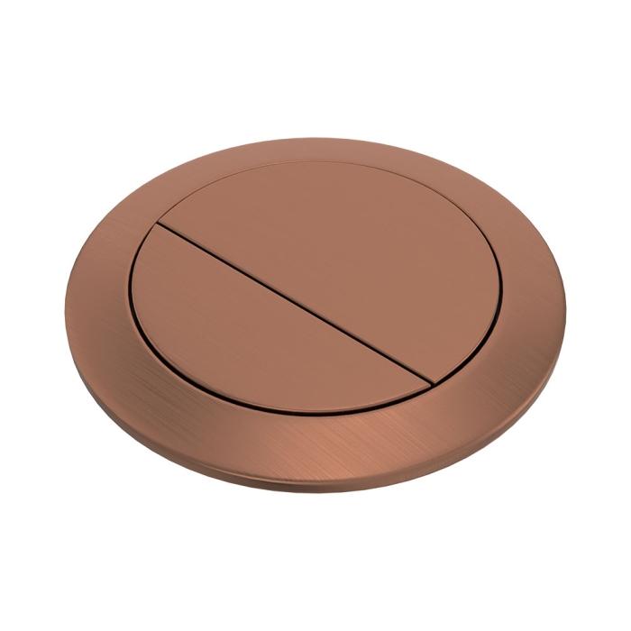 fienza Back to Wall Round Toilet Flush Buttons PVD Brushed Copper