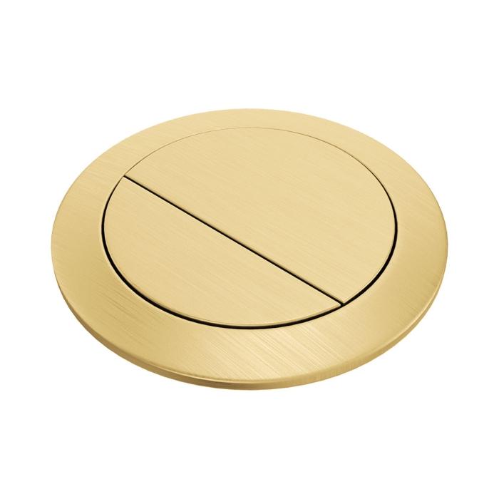 fienza Back to Wall Round Toilet Flush Buttons PVD Urban Brass