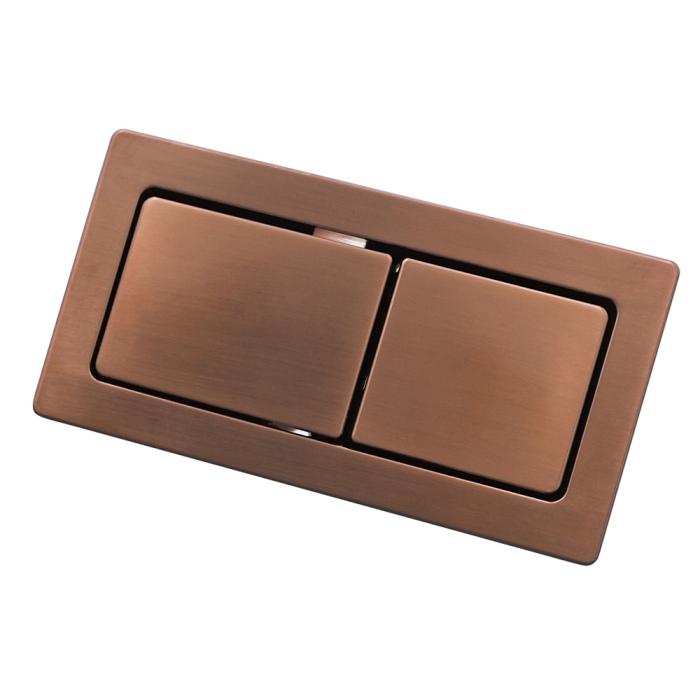 fienza Back to Wall Toilet Flush Buttons Brushed Copper