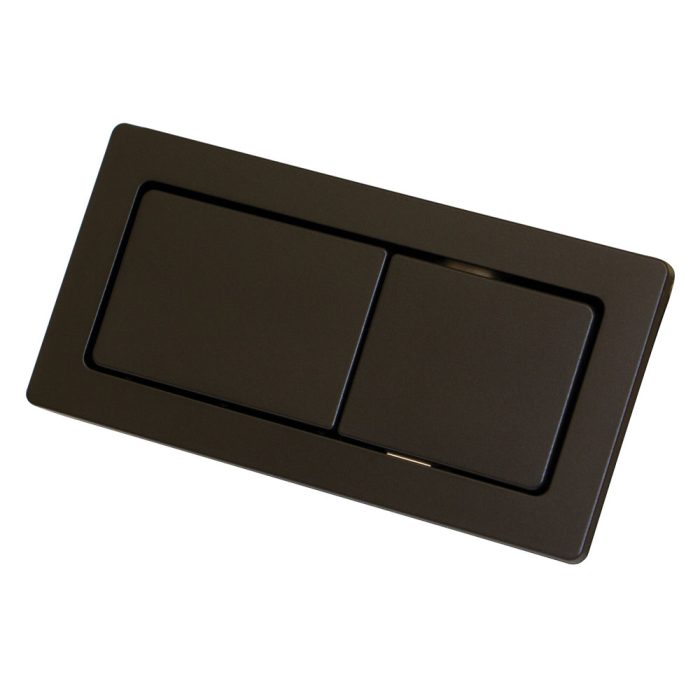 fienza Back to Wall Toilet Flush Buttons Matte Black