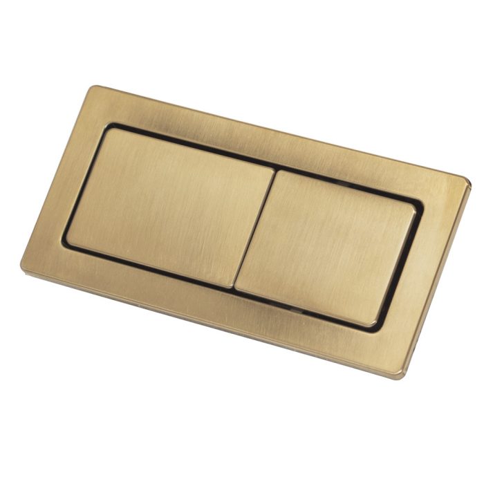 fienza Back to Wall Toilet Flush Buttons Urban Brass