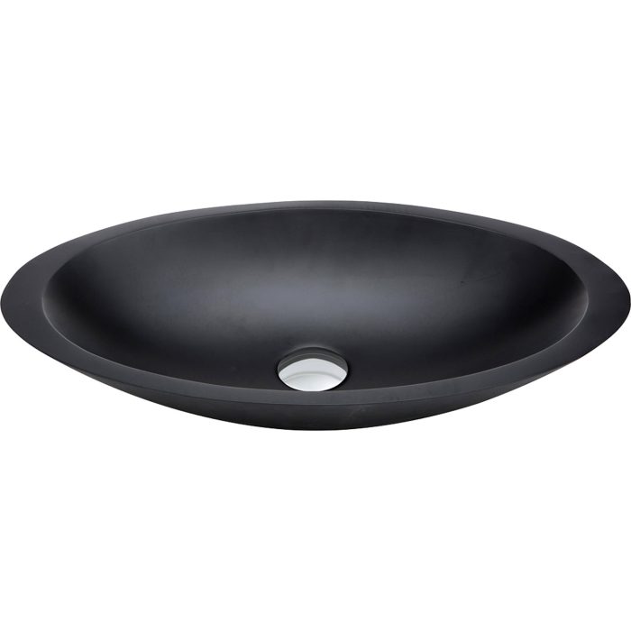 fienza Bahama Solid Surface Above Counter Basin Matte Black