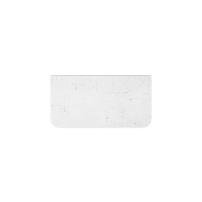 fienza Bianco Marble Silica Free Stone Top Curved Full Depth 900mm